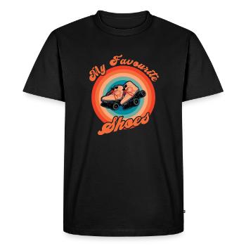 patineur à roulettes mes chaussures patin à roulettes disco - T-shirt Premium bio Homme - noir - Devant - Nico (187cm)