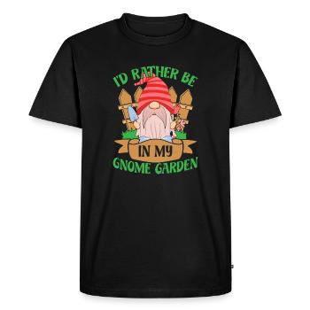 Costume de nain de jardin Plutôt être dans mon jardin - T-shirt Premium bio Homme - noir - Devant - Nico (187cm)