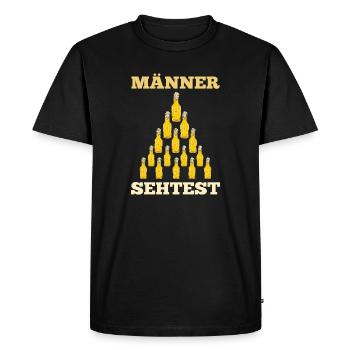 Dicton de bière de test oculaire pour hommes - T-shirt Premium bio Homme - noir - Devant - Nico (187cm)