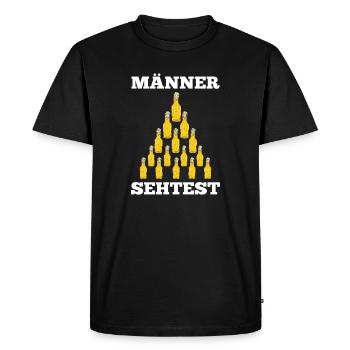 Pyramide de bière hommes test oculaire Bière dicton - T-shirt Premium bio Homme - noir - Devant - Nico (187cm)