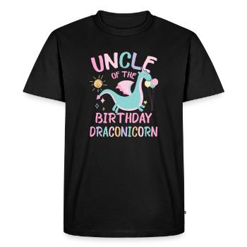 Oncle De La Fille D’anniversaire Fête De Famille Dracon - T-shirt Premium bio Homme - noir - Devant - Nico (187cm)