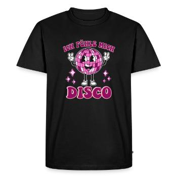J’ai l’impression que je vais aller à la soirée disco, fêter la danse disco - T-shirt Premium bio Homme - noir - Devant - Nico (187cm)