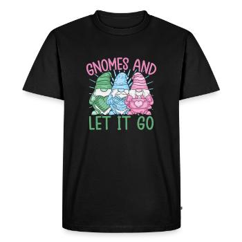 Garden Gnome Costume Gnomes & Let It Go Gnome - Men's Premium Organic T-Shirt - black - Front - Nico (187cm)