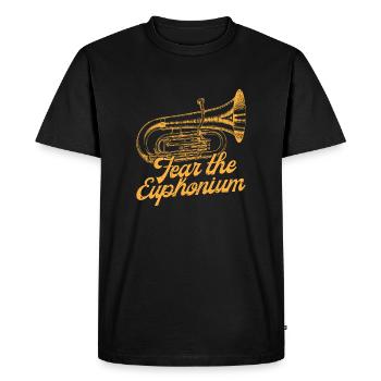 La peur de l’euphonium La marche du baryton de l’euphonium - T-shirt Premium bio Homme - noir - Devant - Nico (187cm)
