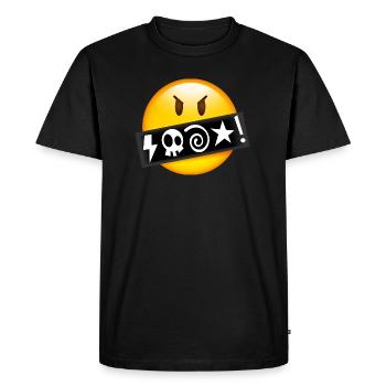 Smiley Swearing - Men's Premium Organic T-Shirt - black - Front - Nico (187cm)