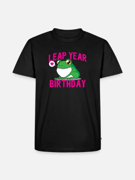 leap year birthday - Men's Premium Organic T-Shirt - black