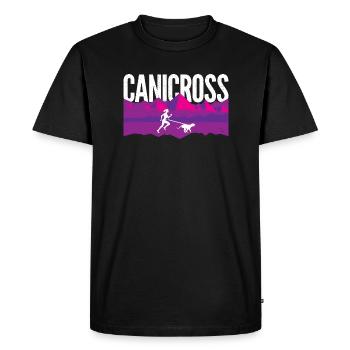 Course de canicross avec chien - T-shirt Premium bio Homme - noir - Devant - Nico (187cm)