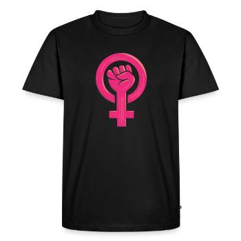 feminism - Men's Premium Organic T-Shirt - black - Front - Nico (187cm)