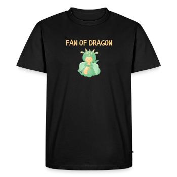 FAN OF DRAGON - T-shirt Premium bio Homme - noir - Devant - Nico (187cm)