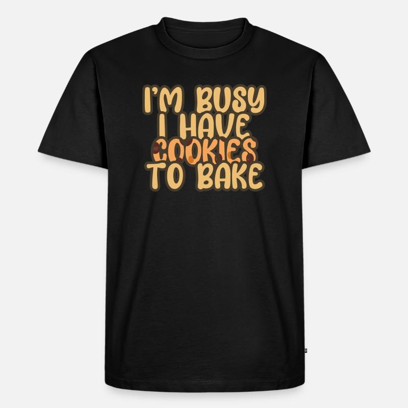 Christmas Chocolate Cookie Baking - Männer Premium Bio T-Shirt - Schwarz
