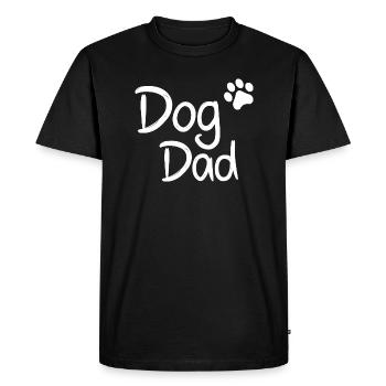 Papa chien Hundepapa - T-shirt Premium bio Homme - noir - Devant - Nico (187cm)