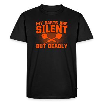 Darts Dartboard Dart Throw Gift - Men's Premium Organic T-Shirt - black - Front - Nico (187cm)
