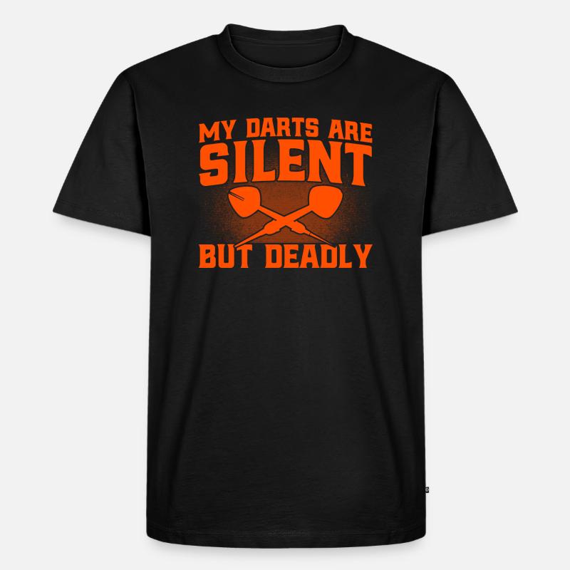 Darts Dartscheibe Dart werfen Geschenk - Männer Premium Bio T-Shirt - Schwarz