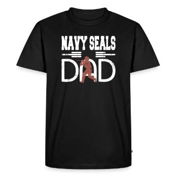 NAVY Seals DAD Retro Navy Army Father T-Shirt - Men's Premium Organic T-Shirt - black - Front - Nico (187cm)