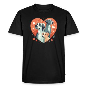 Amour pour les chiens - T-shirt Premium bio Homme - noir - Devant - Nico (187cm)
