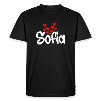 Sofia - T-shirt Premium bio Homme - noir - Devant - Nico (187cm)