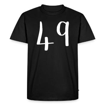 49 - T-shirt Premium bio Homme - noir - Devant - Nico (187cm)