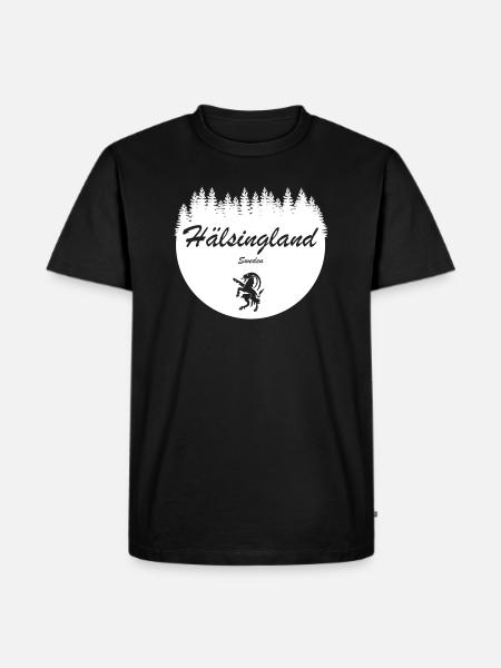 Hälsingland Sweden Stickers Holiday Bock - Men's Premium Organic T-Shirt - black