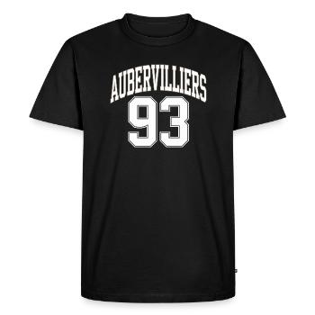 Aubervilliers 93 - T-shirt Premium bio Homme - noir - Devant - Nico (187cm)