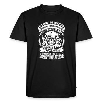 Forever The Title Correctional Officer - Men's Premium Organic T-Shirt - black - Front - Nico (187cm)