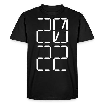 2022 lcd blanc - T-shirt Premium bio Homme - noir - Devant - Nico (187cm)