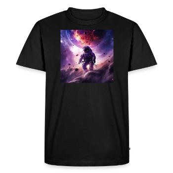 Spaceman - Männer Premium Bio T-Shirt - Schwarz - Vorne - Nico (187cm)