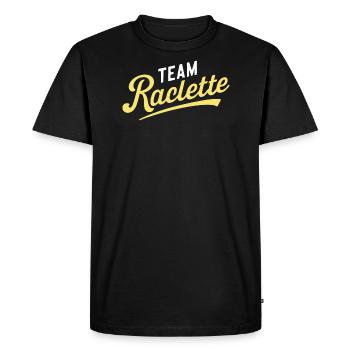 Team raclette - T-shirt Premium bio Homme - noir - Devant - Nico (187cm)