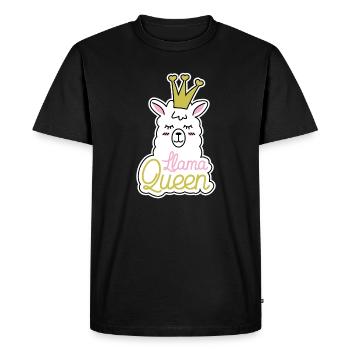 Lama Lama Alpaga Lama reine - T-shirt Premium bio Homme - noir - Devant - Nico (187cm)