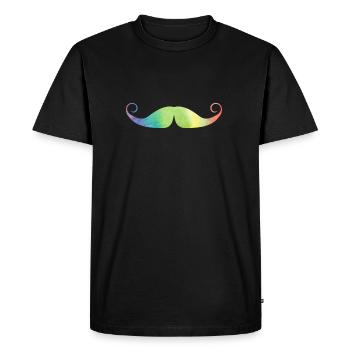 Sainte moustache - T-shirt Premium bio Homme - noir - Devant - Nico (187cm)