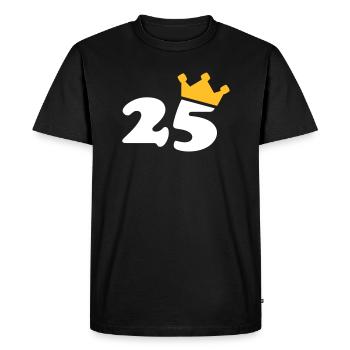 25 couronne 25 anniversaire 25 ans - T-shirt Premium bio Homme - noir - Devant - Nico (187cm)