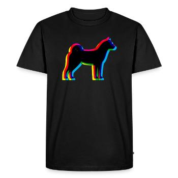 CMJN Akita - T-shirt Premium bio Homme - noir - Devant - Nico (187cm)