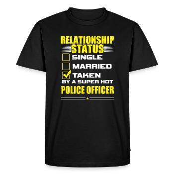 Drôle son et son cadeau Policier - T-shirt Premium bio Homme - noir - Devant - Nico (187cm)