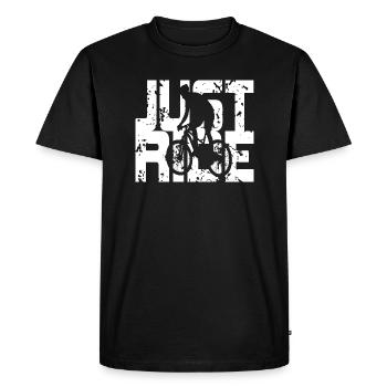 Vintage Just Ride Awesome Cycling T-Shirt Cadeau - T-shirt Premium bio Homme - noir - Devant - Nico (187cm)