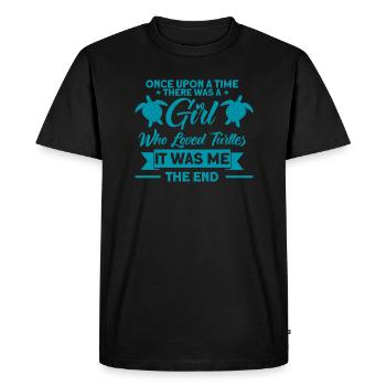 Turtle Sea turtles Turtles Liebha - Men's Premium Organic T-Shirt - black - Front - Nico (187cm)