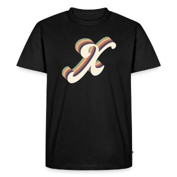 lettre k - T-shirt Premium bio Homme - noir - Devant - Nico (187cm)