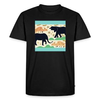 Conception de la jungle - T-shirt Premium bio Homme - noir - Devant - Nico (187cm)