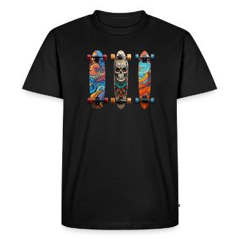 Conception cool du longboard - T-shirt Premium bio Homme - noir - Devant - Nico (187cm)