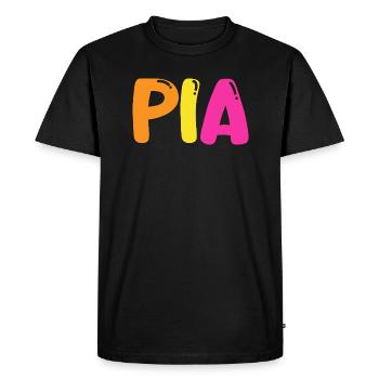 Nom - Pia - T-shirt Premium bio Homme - noir - Devant - Nico (187cm)