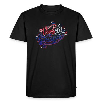 Vive la France - Men's Premium Organic T-Shirt - black - Front - Nico (187cm)