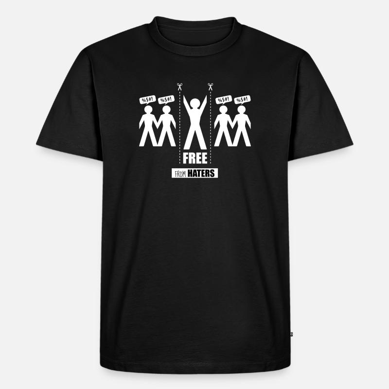 Frei von Hatern - Männer Premium Bio T-Shirt - Schwarz