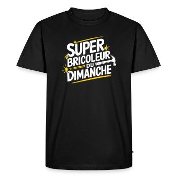 Super bricoleur du dimanche - T-shirt Premium bio Homme - noir - Devant - Nico (187cm)