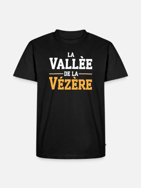 La vallée de la Vézère - T-shirt Premium bio Homme - noir