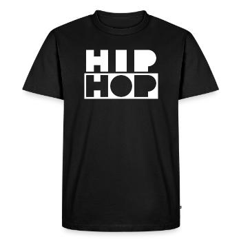 hip hop bold logo design - Men's Premium Organic T-Shirt - black - Front - Nico (187cm)