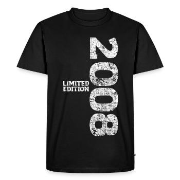 Limited Edition 2008 18th Birthday Gift - Men's Premium Organic T-Shirt - black - Front - Nico (187cm)