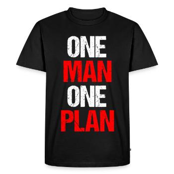 Motivation : Hommes - T-shirt Premium bio Homme - noir - Devant - Nico (187cm)