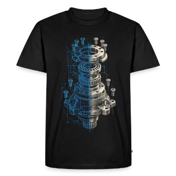 Cutting machine operator CNC router - Men's Premium Organic T-Shirt - black - Front - Nico (187cm)