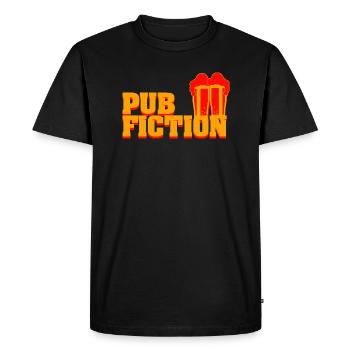 Pub Fiction - Men's Premium Organic T-Shirt - black - Front - Nico (187cm)