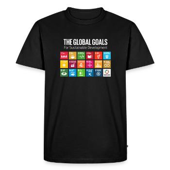 La grille des icônes des objectifs globaux 17 des objectifs globaux - T-shirt Premium bio Homme - noir - Devant - Nico (187cm)