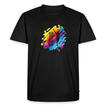 Oubliez tout graphique coureurs - T-shirt Premium bio Homme - noir - Devant - Nico (187cm)