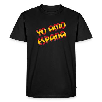 Yo Amo Espana / Ich Liabe Spain / I Love Spain - Men's Premium Organic T-Shirt - black - Front - Nico (187cm)